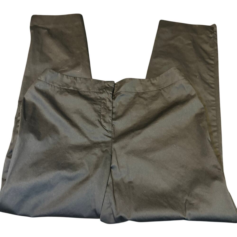 Chico’s Black Stretch Dress Pants Size 1 Medium Classic Fit Cotton Blend